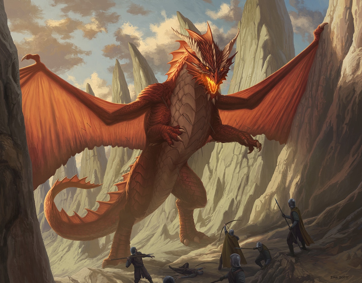 wrathful red dragon