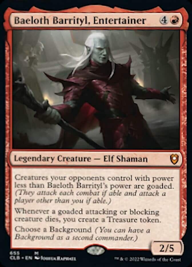 Baeloth Barrityl, Entertainer