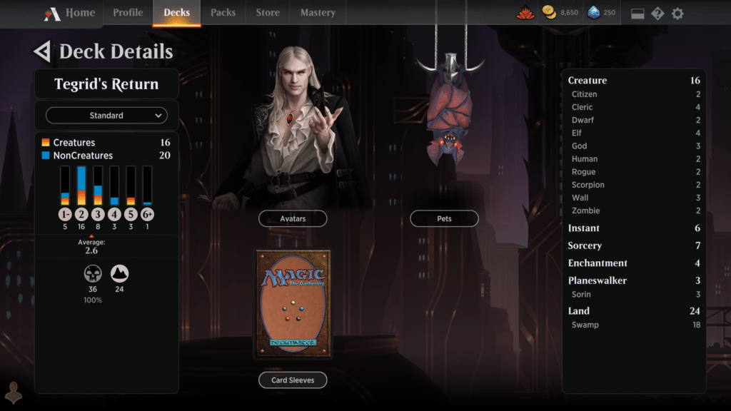 mtg arena how to change pets