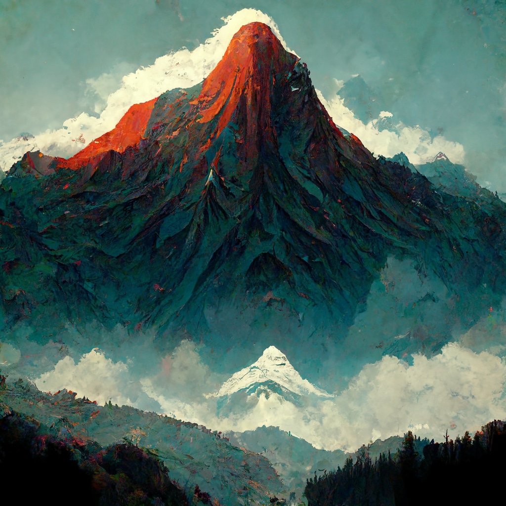 MidJourney Bot AI Generated Mountain