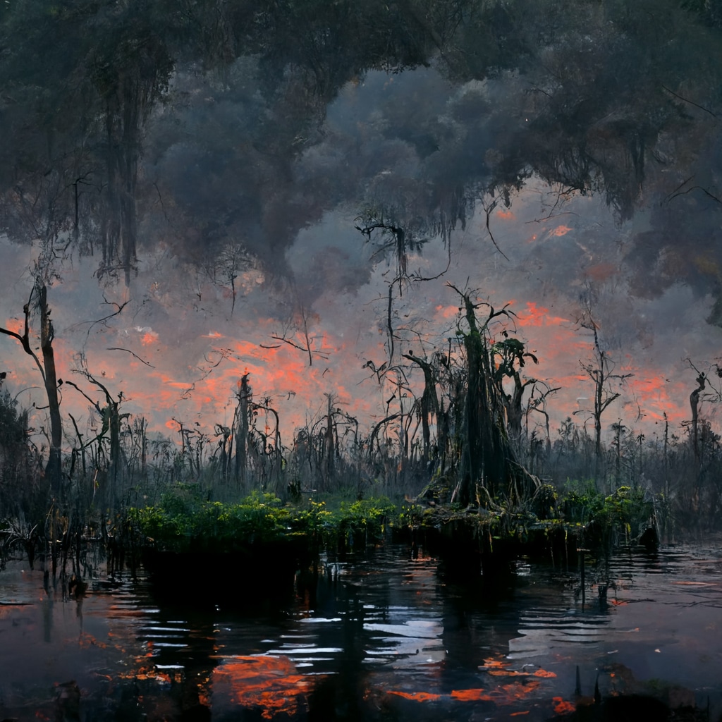 MidJourney Bot AI Generated Swamp
