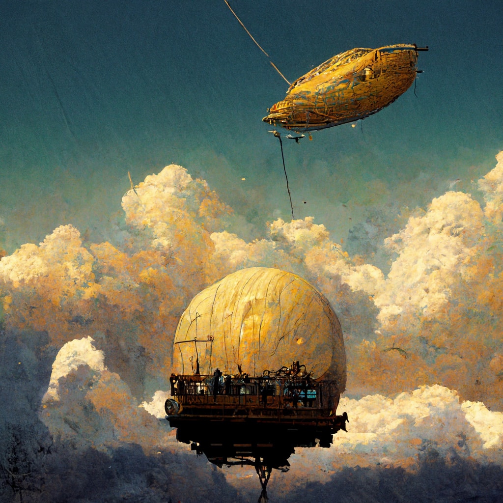 MidJourney Bot AI Generated The Weatherlight | Magic the Gathering