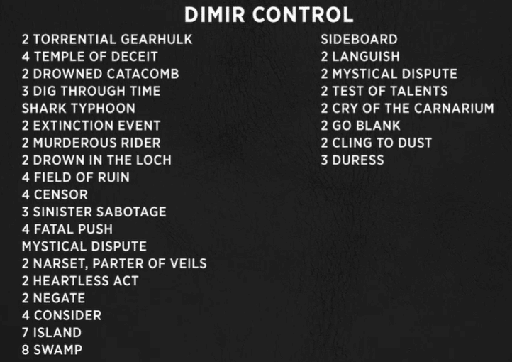 Dimir Control preconstructed deck