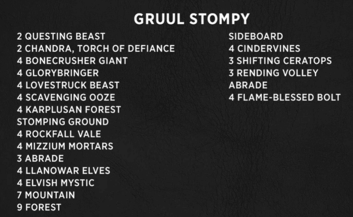 Gruul Stompy preconstructed deck