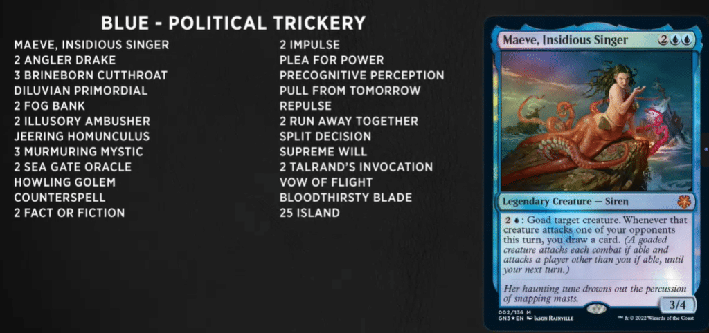 Political Trickery decklist