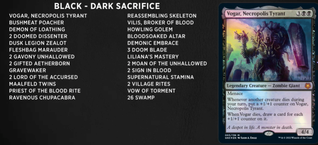 Dark Sacrifice decklist