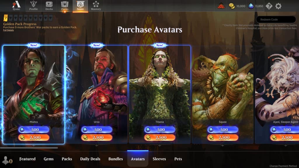 MTG Arena The Brothers War Store