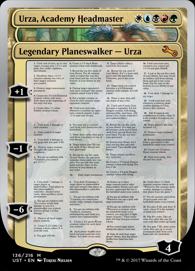 Urza, Academy Headmaster 'Token'