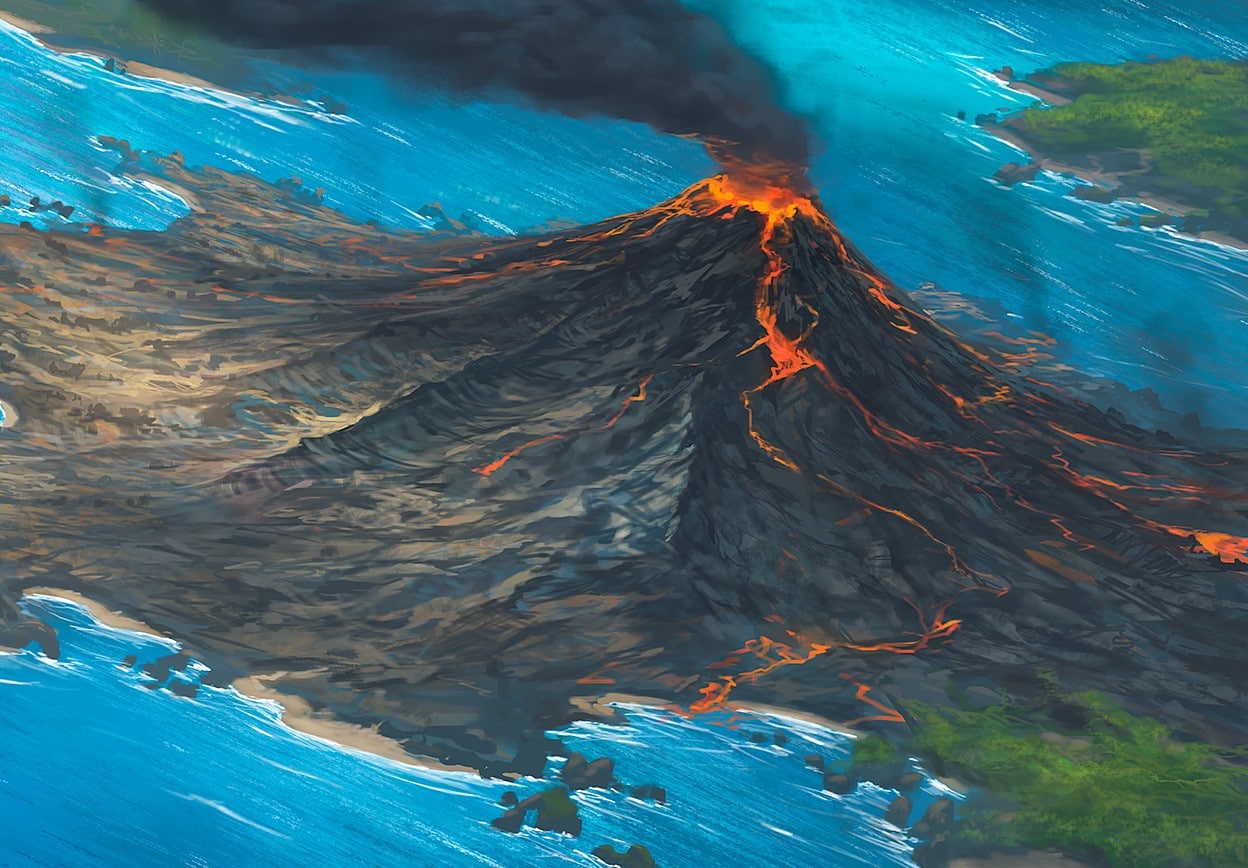 volcanic island