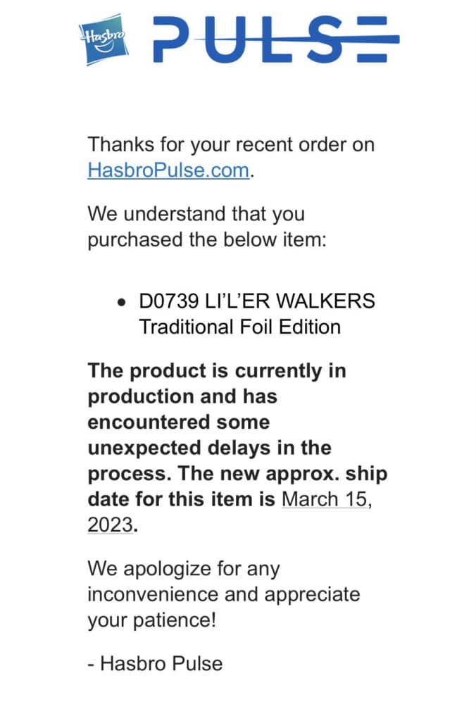 Hasbro Pulse Li'l'er Walkers Delay