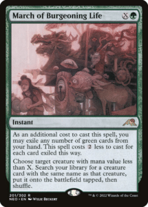 march of burgeoning life