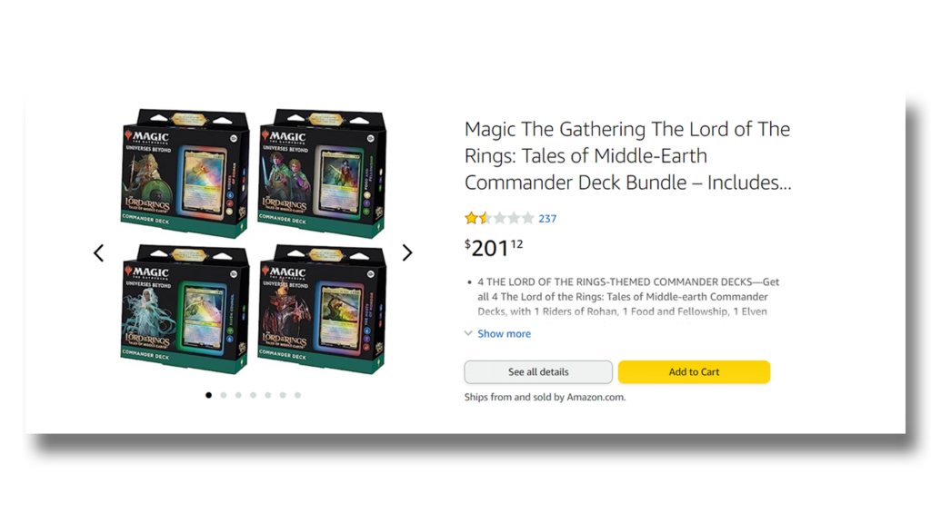 Tales of Middle-earth Commander Amazon Quick Look