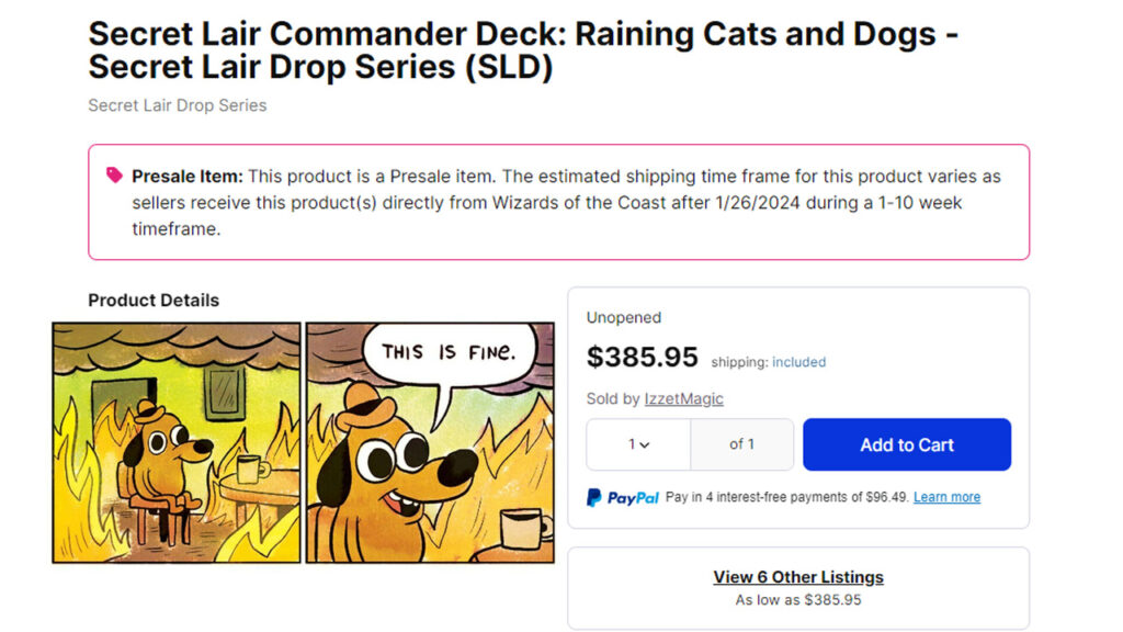 Raining Cats and Dogs TCGplayer
