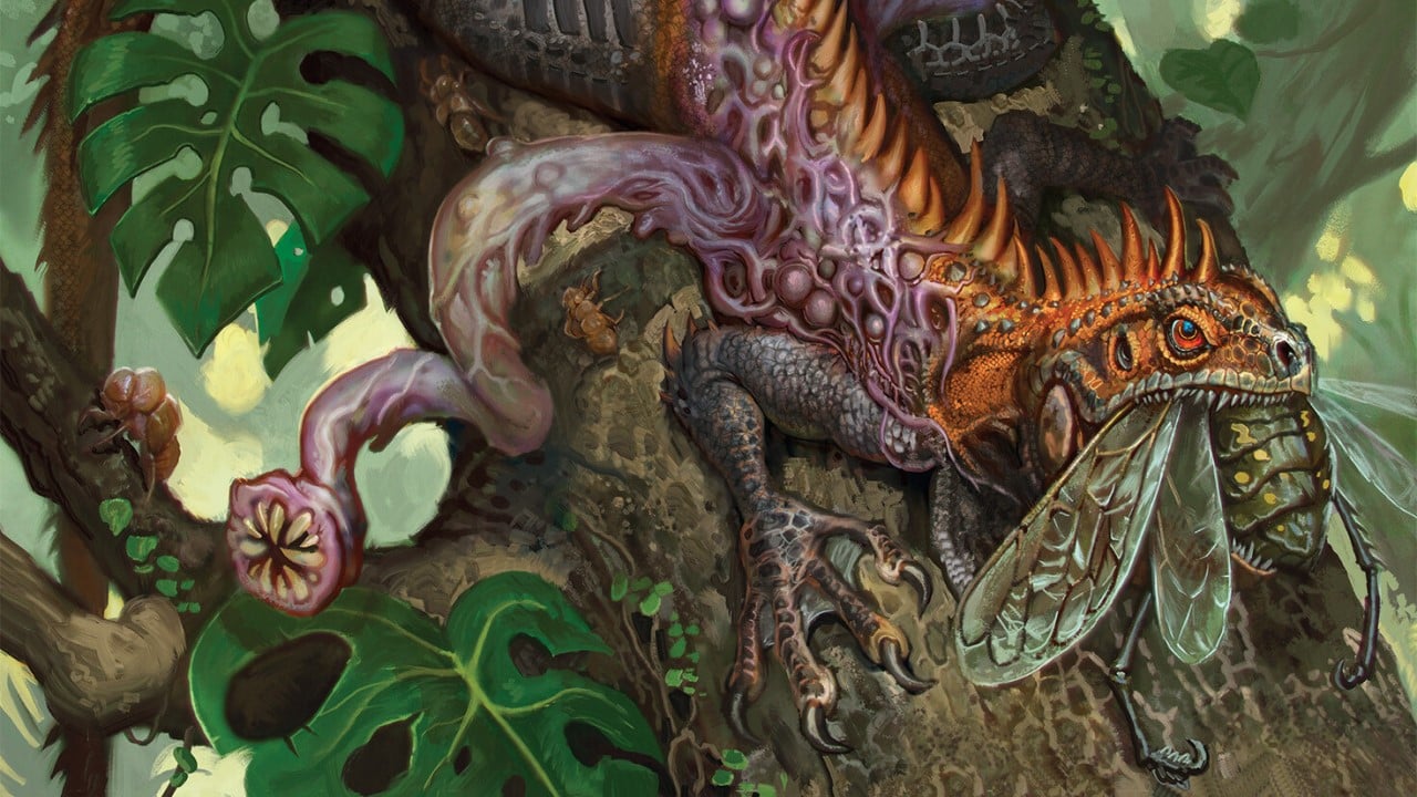 Basking Broodscale | Modern Horizons 3 | Art by Caio Montero