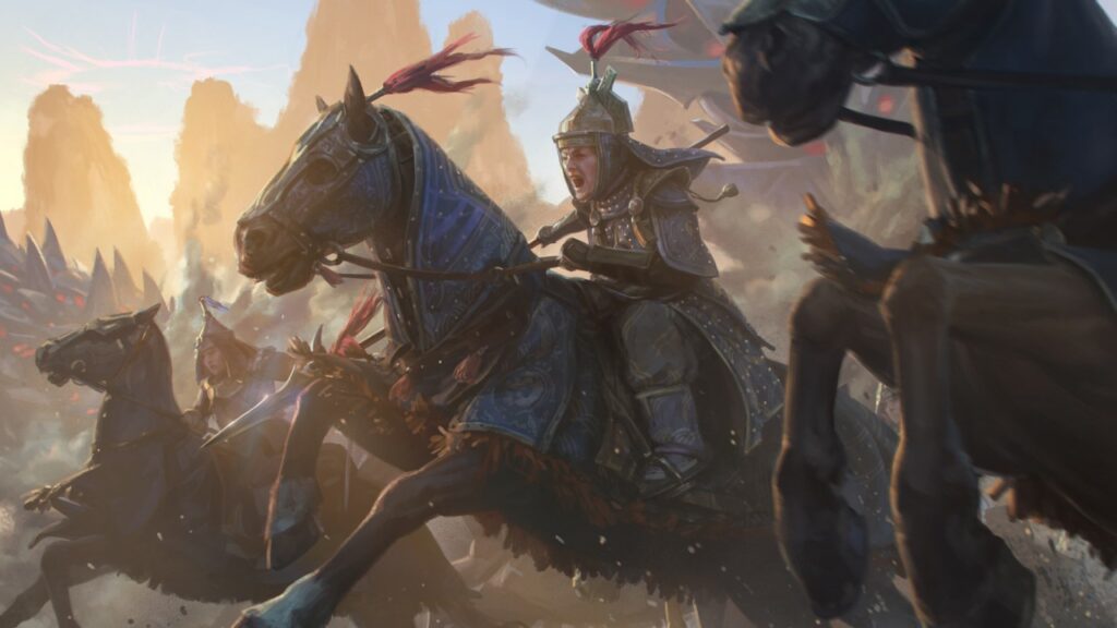 Herald of Hoofbeats | March of the Machine Commander | Art by Randy Vargas