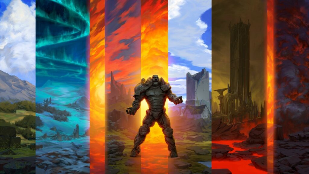 Karn's Temporal Sundering | Dominaria | Art by Noah Bradley