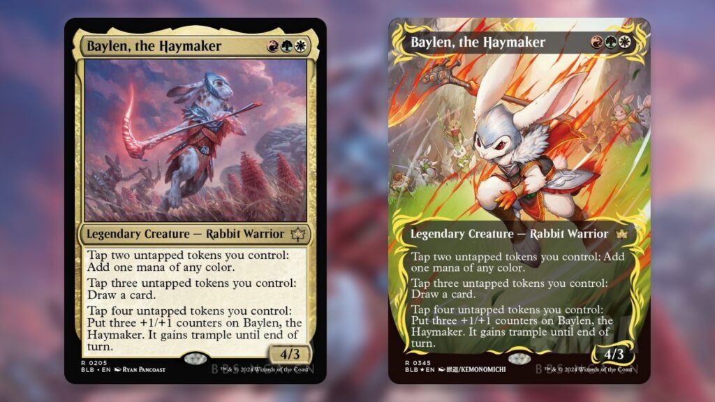 Tri Color Commanders Bloomburrow Baylen, the Haymaker