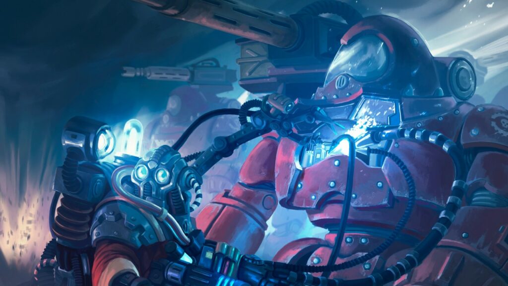 Cybernetica Datasmith | Warhammer 40,000 | Art by Marina Ortega Lorente
