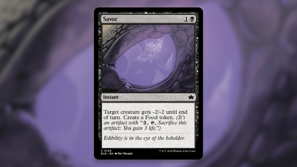 Bloomburrow Card Gallery Dump Savor
