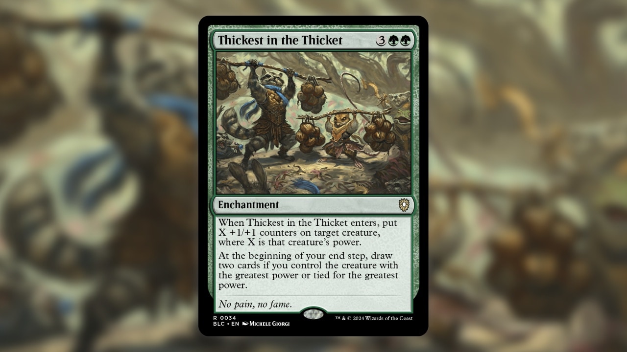 MTG Animated Army Commander Thickest in the Thicket