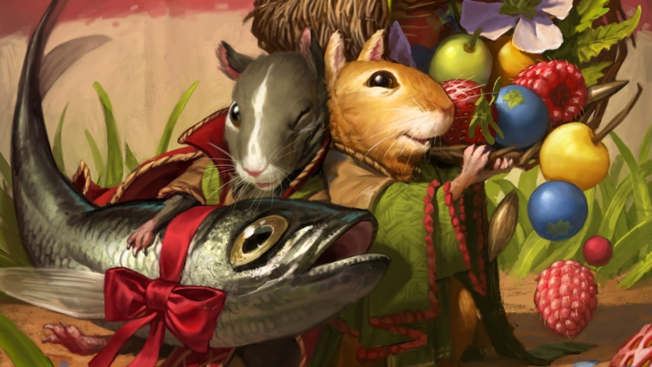 Jolly Gerbils | Bloomburrow | Art by Manuel Castañón