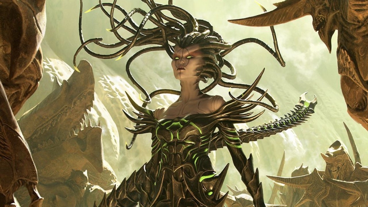 Vraska, Betrayal's Sting | Phyrexia: All Will Be One | Art by Chase Stone