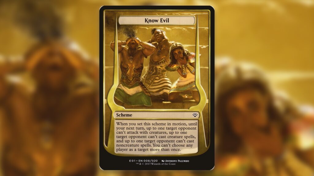 Archenemy Schemes MTG Know Evil