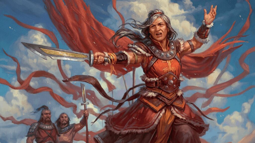 Alesha, Who Laughs at Fate | MTG Foundations | Art by Dmitry Burmak