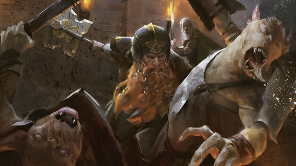 Gimli's Fury | The Lord of the Rings: Tales of Middle-earth | Art by John Di Giovanni