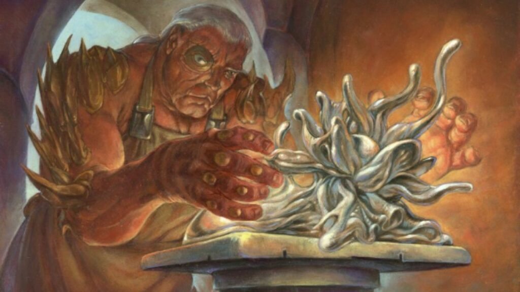 Sculpting Steel | Mirrodin | Art by Heather Hudson
