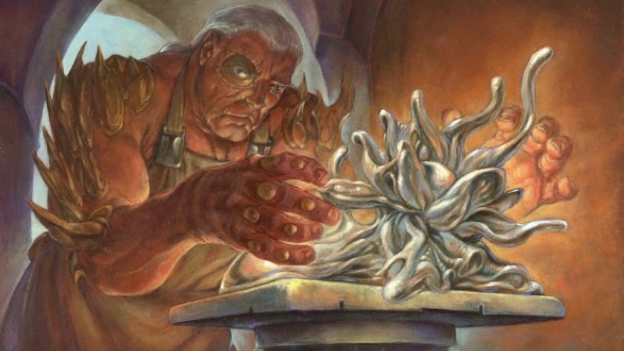 Sculpting Steel | Mirrodin | Art by Heather Hudson