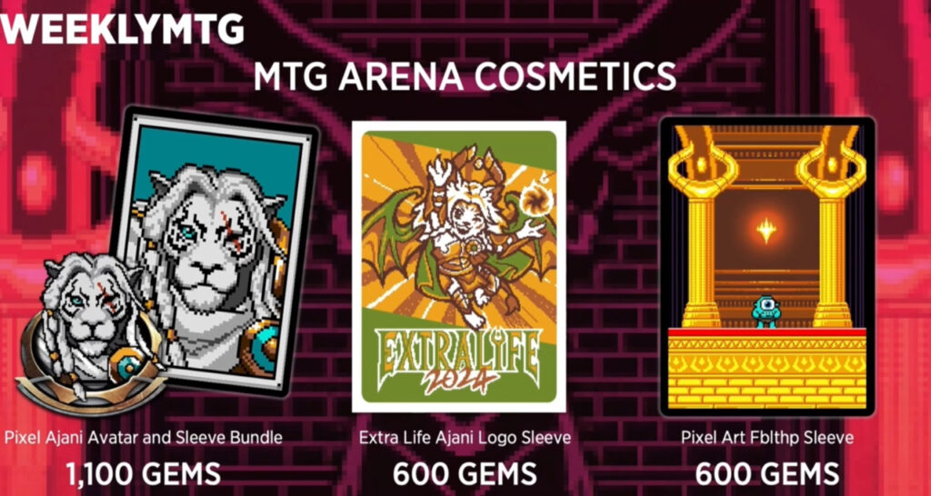 Pixel Perfect Extra Life 2024 MTG Arena Cosmetics