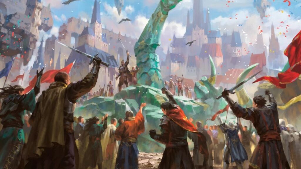 Planewide Celebration | War of the Spark | Art by Wisnu Tan