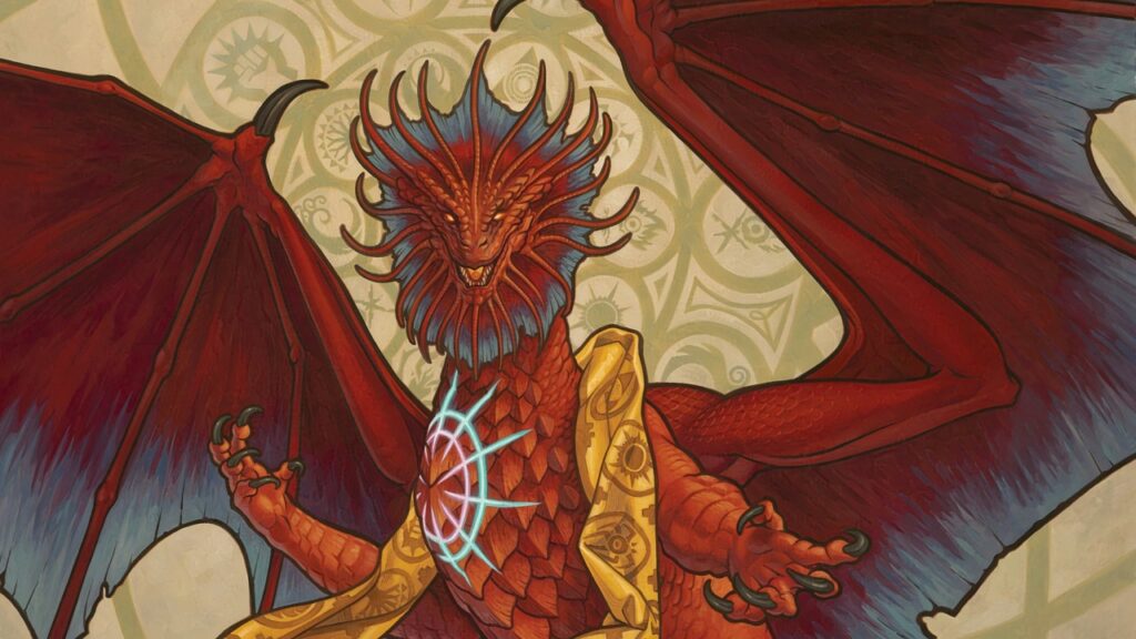 Niv-Mizzet, Guildpact | Murders at Karlov Manor | Art by Alix Branwyn