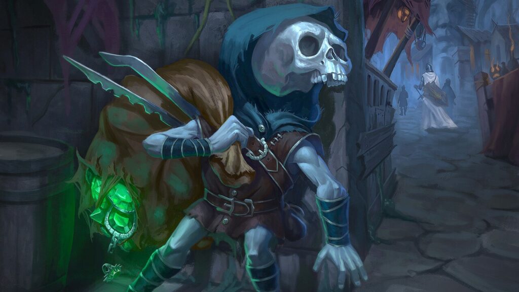 Tinybones, Bauble Burglar | MTG Foundations | Art by Leonardo Santanna