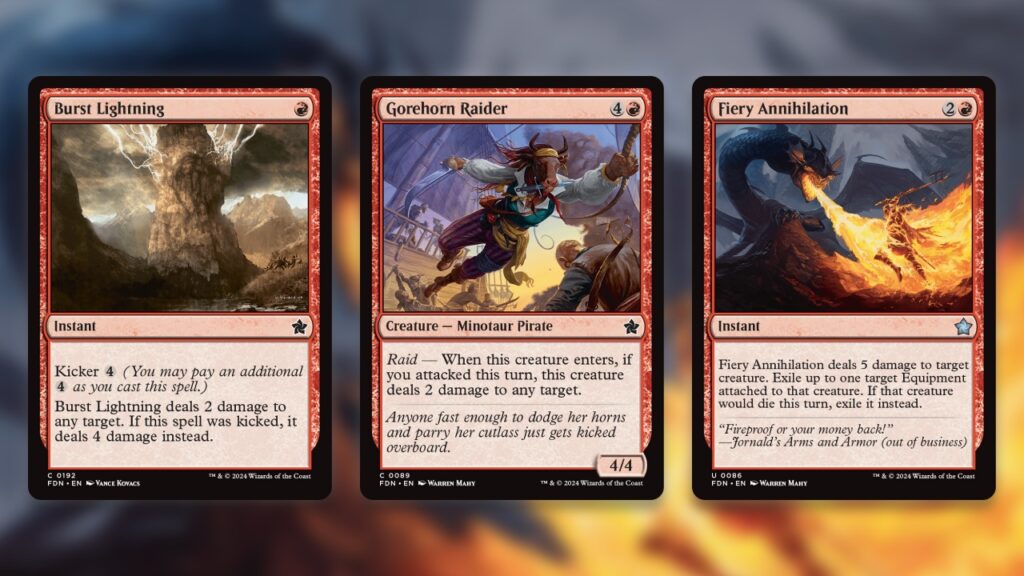 Best Limited Cards MTG Foundations Red Cards