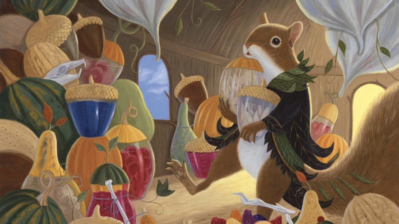 Stocking the Pantry | Bloomburrow | Art by Gina Matarazzo