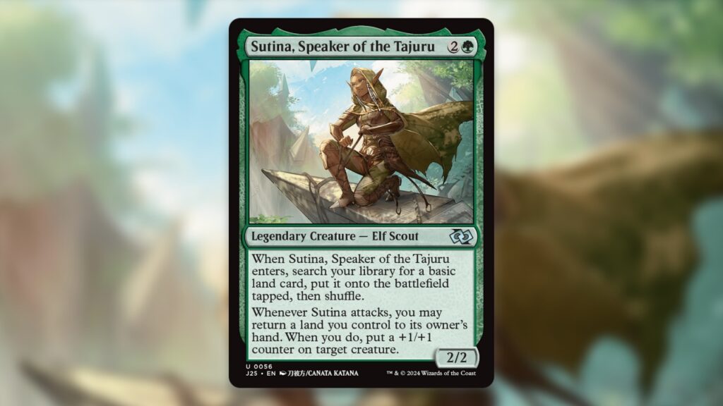Sutina, Speaker of the Tajuru MTG