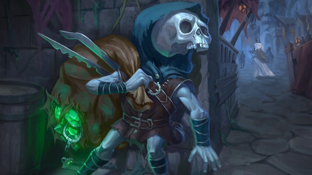 Tinybones, Bauble Burglar | MTG Foundations | Art by Leonardo Santanna