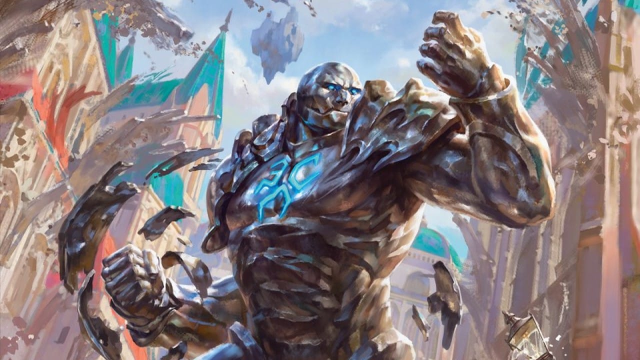 Karn, the Great Creator | War of the Spark | Art by Wisnu Tan