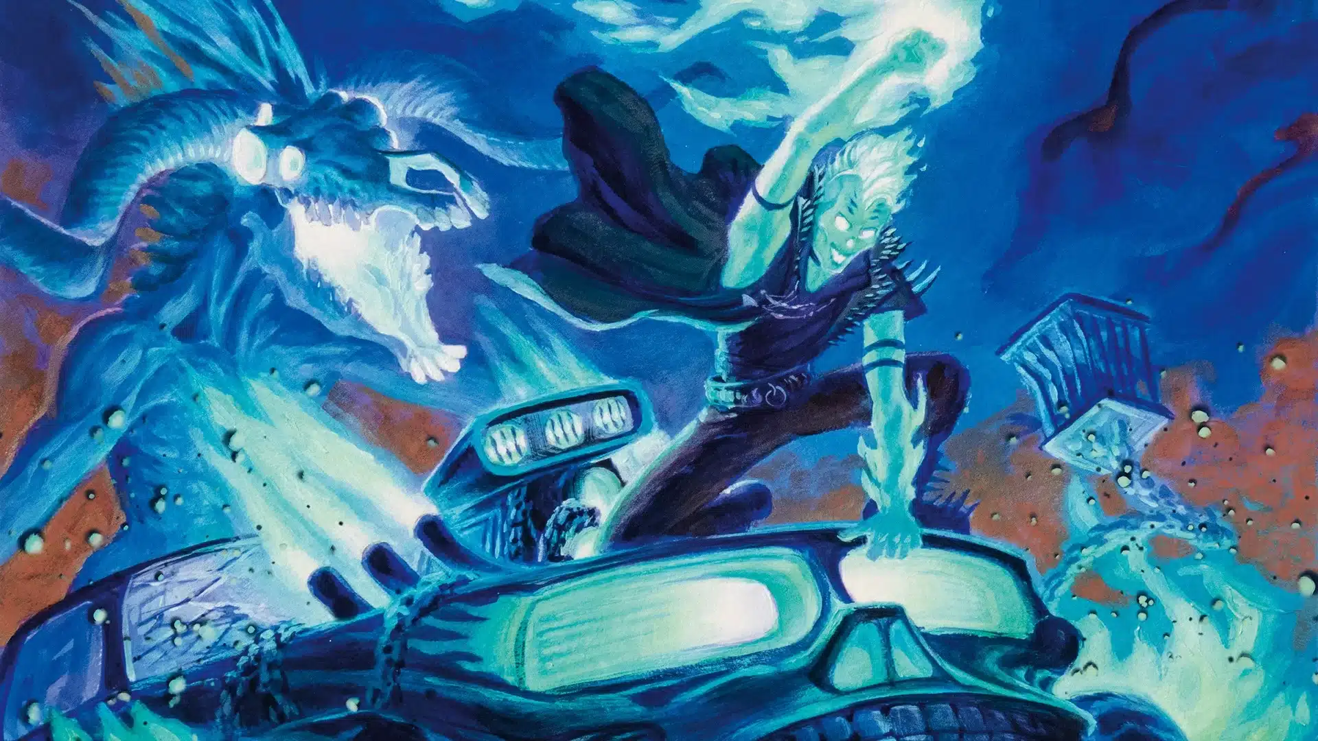 Winter, Cursed Rider | Aetherdrift | Art by Daren Bader
