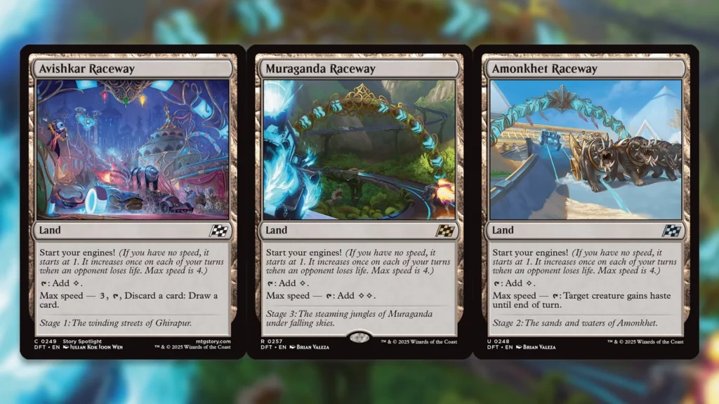 Aetherdrift Raceway Cards