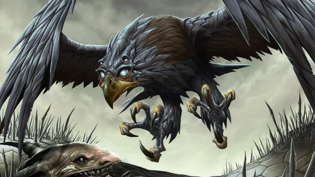 Glint Hawk | Scars of Mirrodin | Art by Dave Allsop
