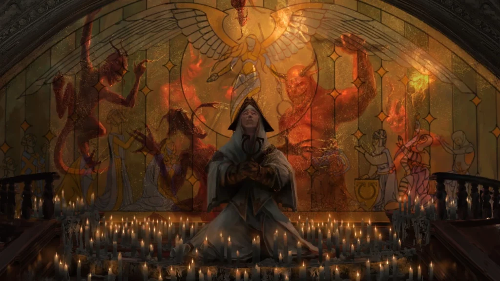 Curse of Shaken Faith | Innistrad: Midnight Hunt | Art by Campbell White