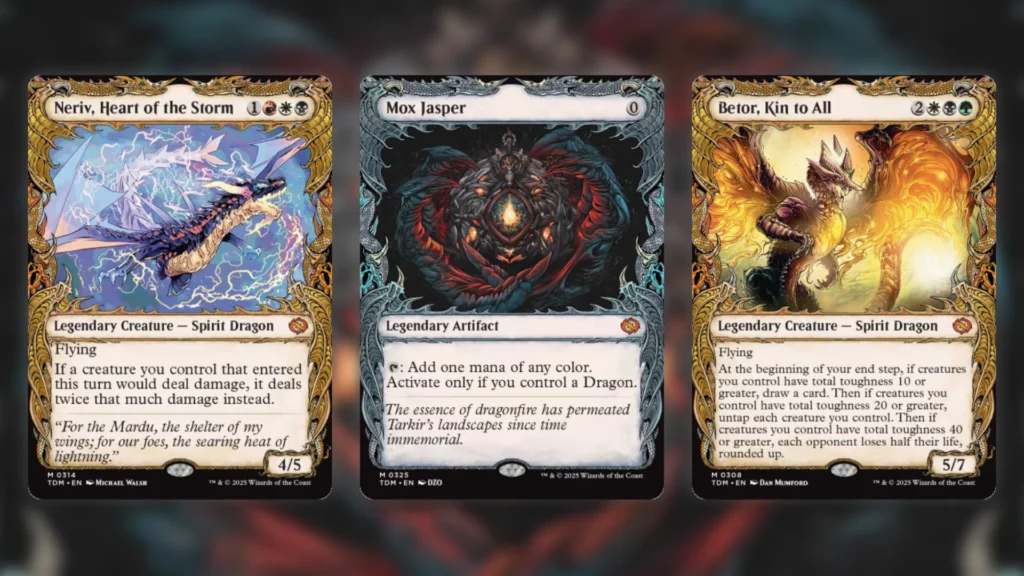 Tarkir Dragonstorm Art Treatments Showcase Draconic