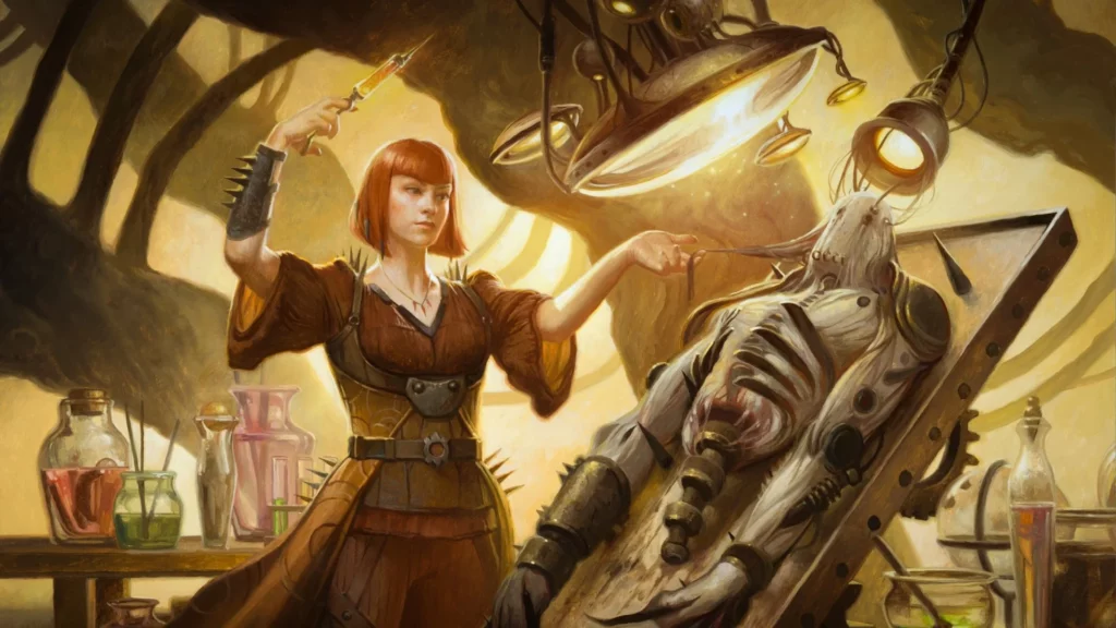 Ashnod, Flesh Mechanist | The Brothers’ War | Art by Howard Lyon