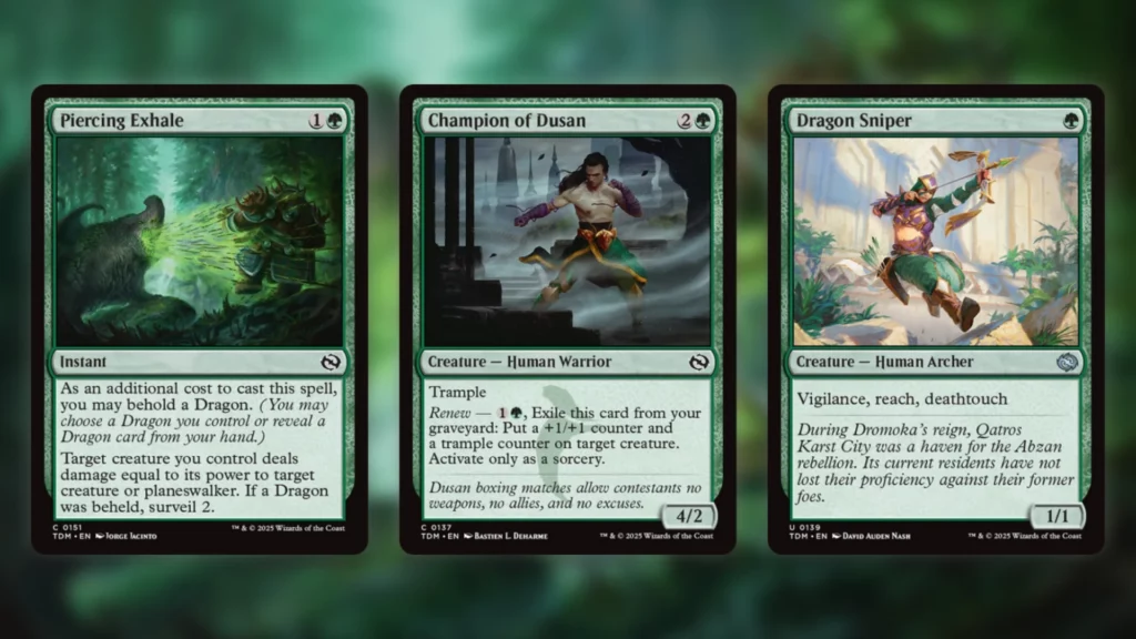 Best Tarkir Dragonstorm Limited Cards Green