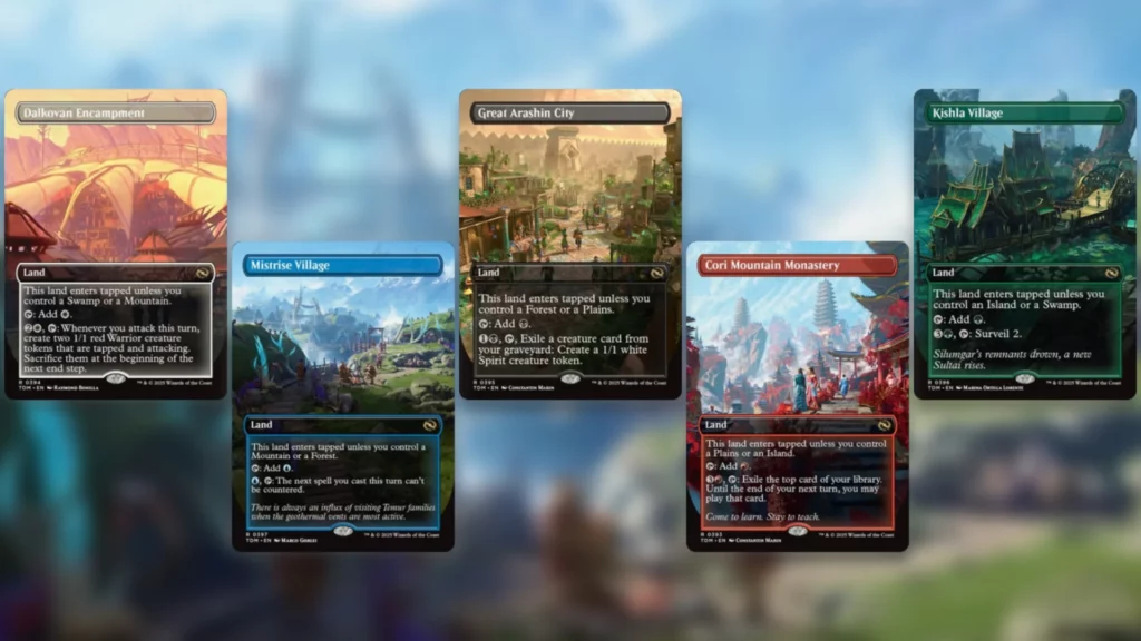 Tarkir Dragonstorm Rare Land Cycle