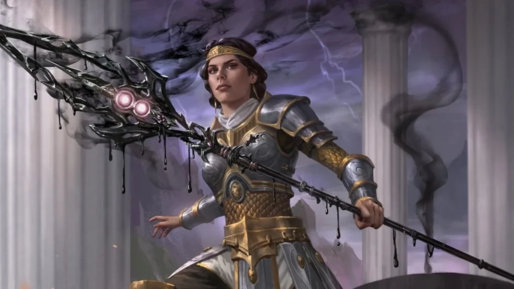 Elspeth, Sun's Nemesis | Theros Beyond Death | Art by Livia Prima