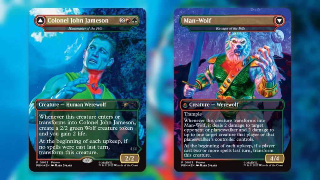 MTG Spider Man Action Figure Promos Colonel John Jameson Man Wolf